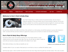 Tablet Screenshot of dons-bodyshop.com